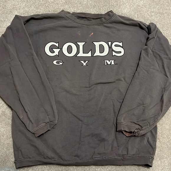 VINTAGE Gold gym sweatshirt. Size medium to large. - Picture 1 of 6